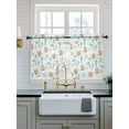 thumbnail image 2 of Green Aqua Coastal Tier Curtains 24 Inch Length,Sheer Curtains for Bedroom Living Room,Nautical Jellyfish Seashells Starfish Rod Pocket Voile Drapes Kitchen Curtains Small Window 27.5"x24" 2 Panels, 2 of 7