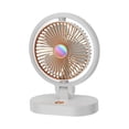 thumbnail image 2 of Ventilador de mesa pequeño con luces ajustables para exteriores. Aureato blanco, 2 of 9