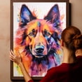 thumbnail image 6 of Belgian SheepDog Canvas Wall Art Famous Oil Paintings Monets Watercolor Dog Canvas Funny Dog Canvas Floral Print Abstract Farmhouse Gallery Aesthetic Room Decor for Bedroom Bathroom, 6 of 6