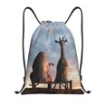 thumbnail image 1 of Fotbe Elephant Giraffe Bolsa Mochila con Cordón Estampada, Bolsa de Gimnasio Deportiva, Bolsa Cinch, Bolsa con Cordón para Hombres y Mujeres-Small, 1 of 6
