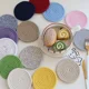thumbnail image 3 of Xiao Hua Juego de 4 posavasos de algodón resistentes al calor para proteger la mesa, de 10 cm, color gris oscuro., 3 of 5