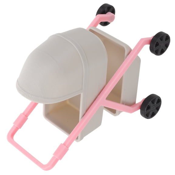 LOLIPPYY Dollhouse Stroller Toy: 1:12 Scale Simulation Miniature Stroller - Detailed Plastic Pram Carriage Toy - Perfect For Kids' Play And Dollhouse Decoration