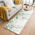 thumbnail image 3 of Eucalyptus Leaves Area Rugs 2x6 for Kitchen Runner Rug, Spring Botanical Pastoral Watercolor Non Slip Washable Rug Runner, Low Pile Indoor Floor Carpet Mat Bathroom Rugs for Bedroom, Kids Room, 3 of 9