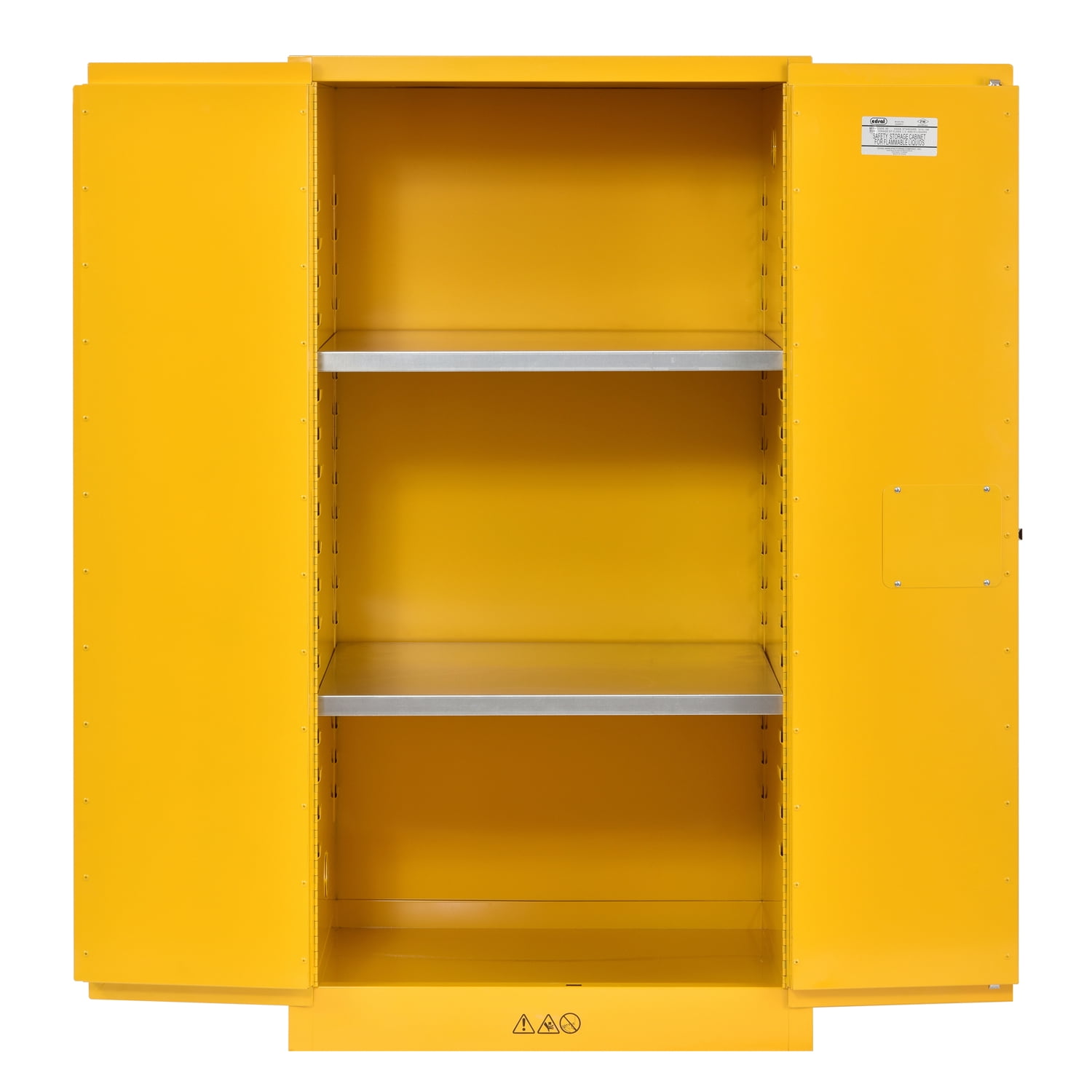 Sandusky 60-Gal. Steel 2-Door Freestanding Flammable Safety Cabinet, Yellow