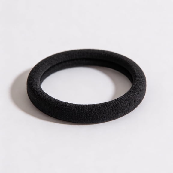 DONGGZWL 100 Pcs Black Hair Ties For Women Mens Girls Large Stretch Seamless Hair Bands Hair Elastic Ponytail Holders For Thick Heavy And Curly Hair Hair Ties No Damage Extra Long Hair Elastics for