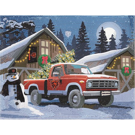 Chicago Bears Winter Truck Diamond Art Holiday Craft Kit