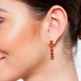 thumbnail image 4 of Efulgenz Indian Jewelry Antique Engraved Floral Style Hoop Dangle Earrings Set for Women, 4 of 4