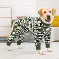 thumbnail image 7 of Harikaji Large Dog Sweater Coat, Large Dog Recovery Suit, Anti-Shedding Dog Pajamas Pjs, After Surgery Dog Onesie for Medium Large Dog Green Camouflage 38#, 7 of 7