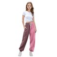 thumbnail image 4 of Children's Wide-leg Pants Athletic Running Petite/Regular/Tall Sweatpants with Pockets Tapered Casual Workout Pants Pink 13 Years, 4 of 7