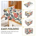 thumbnail image 2 of Yayeee Collapsible Cube Storage Bin with Lid Fabric Closet Decorative Basket with Handles, Red Flowers Pattern, 2 of 7