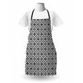 thumbnail image 3 of Abstract Geometry Apron, Monochromatic Modern Grunge Style Grids Illustration Print, Unisex Kitchen Bib with Adjustable Neck for Cooking Gardening, Adult Size, Charcoal Grey and White, by Ambesonne, 3 of 4