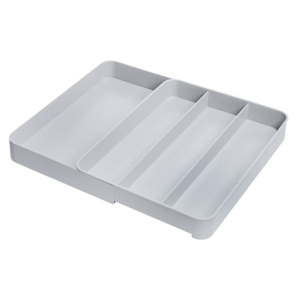 iDesign Eco Recycled Plastic Expandable Drawer Organizer Utensil Tray