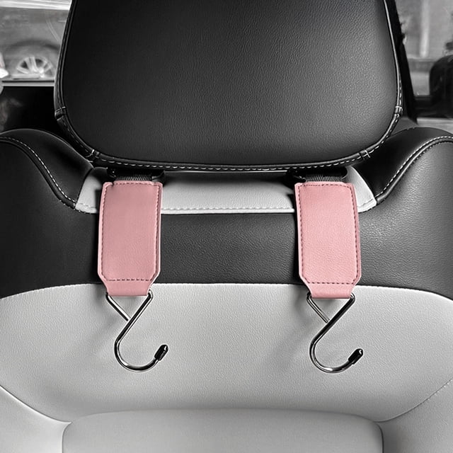 Ganchos para coches, ganchos ocultos en el respaldo de asientos de cuero, accesorios para el interior del coche, adecuados para vehículos de cuatro plazas