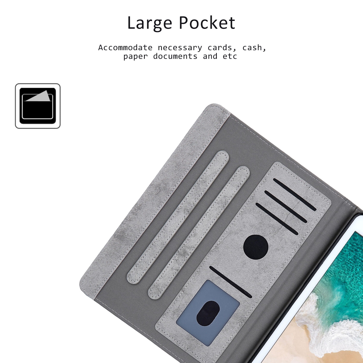 Allytech iPad 8th Gen 2020 Case 10.2 Inch, iPad 7th Gen 2019 Case, PU Leather Slim Fit Multi Angle Stand Smart Cover Auto Sleep Wake Shockproof Folio Flip Pencil Holder Case for Apple iPad 10.2",Gray