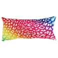 thumbnail image 2 of Everything Comfy Leopard Print Decorative Pillow, 16x6 Inch, Rainbow Gradient/White,, 2 of 4