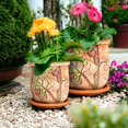 thumbnail image 2 of STP GOODS Ladybugs Handmade Ceramic Planter with Drainage Hole and Saucer 4.7" Indoor/Outdoor Decorative Flower Planter Hand-Painted Flower Pot Clay Succulent Pot, 2 of 9