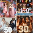thumbnail image 4 of AllWays Plaza 13th Birthday Decoration for Girls Boys, Decorative LED Light Up Numbers, Marquee Numbers 13 Sign for Party Backdrop 13th Wedding Anniversary Decor, Warm White and Cool White Number 13, 4 of 14