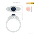 thumbnail image 5 of ANGARA Natural 1 Ct Aeon 3 Stone Sapphire & Diamond Engagement Ring in 14K White Gold for Women (Size-6mm) | September Birthstone, Anniversary, Jewelry Gift for Women | Natural Sapphire Ring, 5 of 10