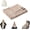 B Khaki Wheat Print, variant on Travel Blanket Airplane - Ultra Soft & Lightweight Knit Design Compact Airplane Blanket,53x72 Inch,Stylish Travel Shawl Wraps for Flights,Office, Use,Travel Essentials & Gifts
