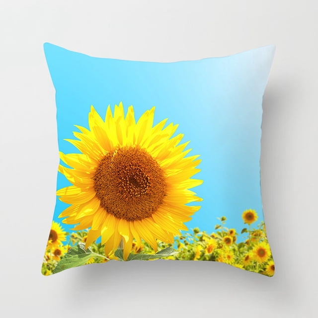 Panxico Pillow Cases,Spring Pillow Covers,Sunflower Farmhouse Pillow Covers 18x18 Hello Spring Flower Yellow And White Cushion Case Spring DecoratiSpring Decor,,Couch Pillow Covers,Clearance