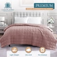 thumbnail image 2 of Casa Platino Bed Comforter Queen Size - Soft Pre-Washed Quilted Blanket - Lightweight Queen Size Comforter - All Season Queen Comforter - Microfiber Down Alternative Comforter Queen Size - Sepia Rose, 2 of 8