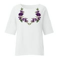 thumbnail image 4 of Fiudx Ofertas Del Día Blusa Holgada con Estampado de Manga 3/4 para Mujer, Estilo Informal, con Estampado de Alzheimers, 4 of 4