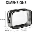 thumbnail image 2 of Bolsas de maquillaje transparentes, paquete de 2 bolsas de artículos de tocador en 2 tamaños, bolsas de artículos de tocador transparentes para viajar, bolsas de cosméticos transparentes, bolsa de, 2 of 5