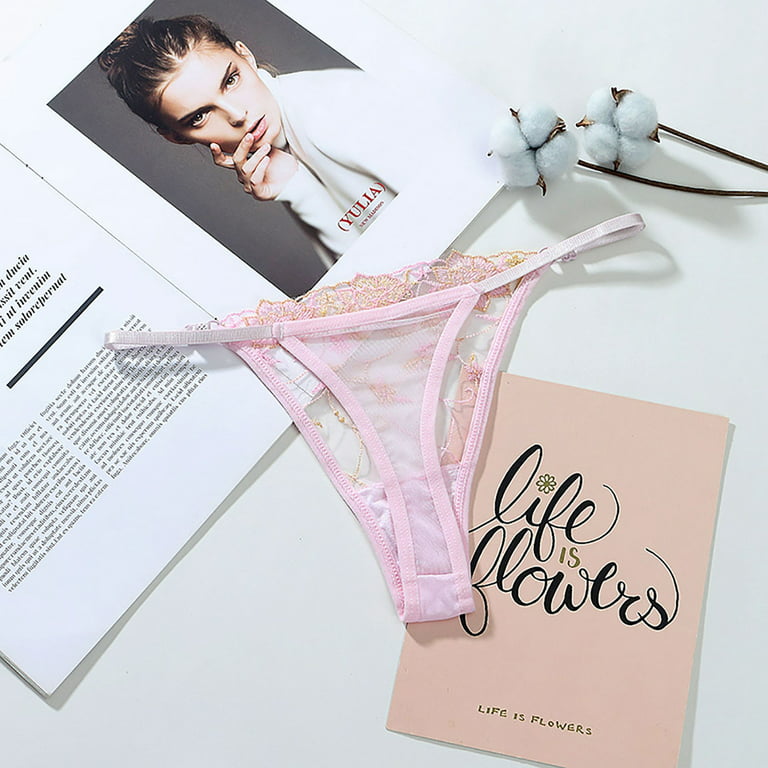 Lopecy-Sta Women's Sexy Lingerie Flower Print Seamless Lace Briefs Panties  Thong Underwear Savings Clearance Womens Underwear Period Underwear for  Women Pink 