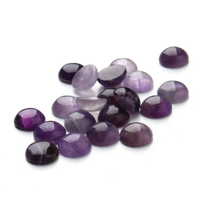 CNKOO 20 Pcs Jewelry Time Accessories Round Loose Gemstone Jade Crystal Cabochons Glass Cabochons