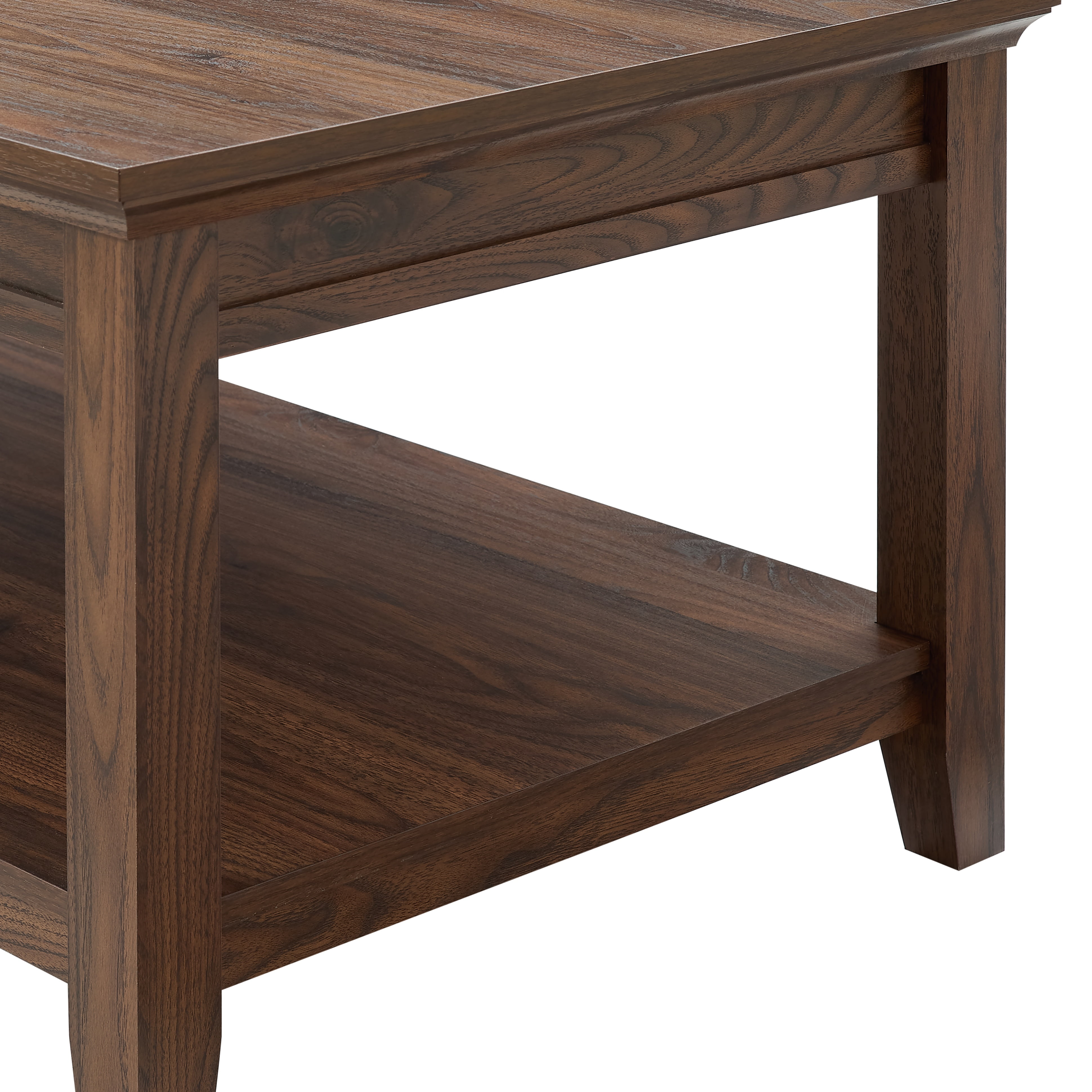 Mainstays Traditional End Table, Walnut Finish