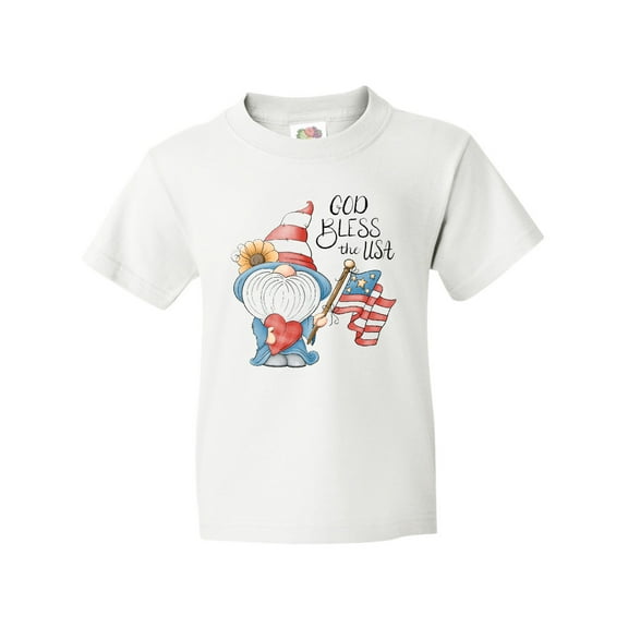 Inktastic God Bless the USA Gnome Youth T-Shirt