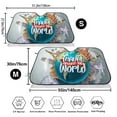 thumbnail image 3 of Fotbe Travel Around The World Car Windshield Sunshade | Sun Visor Protector Front Window Shade, Keeps Out UV Rays, Keeps Your Vehicle Cool-Small, 3 of 7