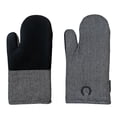thumbnail image 3 of Frigidaire Layla Cotton and Neoprene Oven Mitts, Heat Resistant, Anti-Slip, Machine Washable,13”x7”,Black,Set of 2, 3 of 6