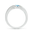 thumbnail image 2 of Angara Natural 0.4 Ct. Aquamarine Solitaire Ring in Sterling Silver for Women (Ring Size: 5.5), 2 of 11