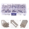 thumbnail image 1 of IFANLANDOR 113pcs nickel shelf brackets Silver Iron for Bookcases Long Time Use, 1 of 8