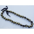 thumbnail image 2 of R.H. Jewelry Kukui Nut Leis Black with Gold Flower, 2 of 2