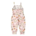 thumbnail image 5 of XXWXYD Toddler Girls Easter Overalls Bunny Print Jumpsuit Cute Sleeveless Suspender Pants Playdate Romper Spring Holiday Photoshoot Soft Jumpsuit, 5 of 5