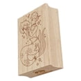 thumbnail image 1 of Punk Mermaid with Dogfish Rectangle Rubber Stamp Stamping Scrapbooking Crafting - Small 1.7in, 1 of 7