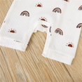 thumbnail image 7 of TOOYOU Baby Girl Bodysuits Cheap Toddler Girl Onesies Short Sleeved Rainbow Print Jumpsuit Summer Cozy Baby Girl Romper Black Size 12-18 Months, 7 of 7