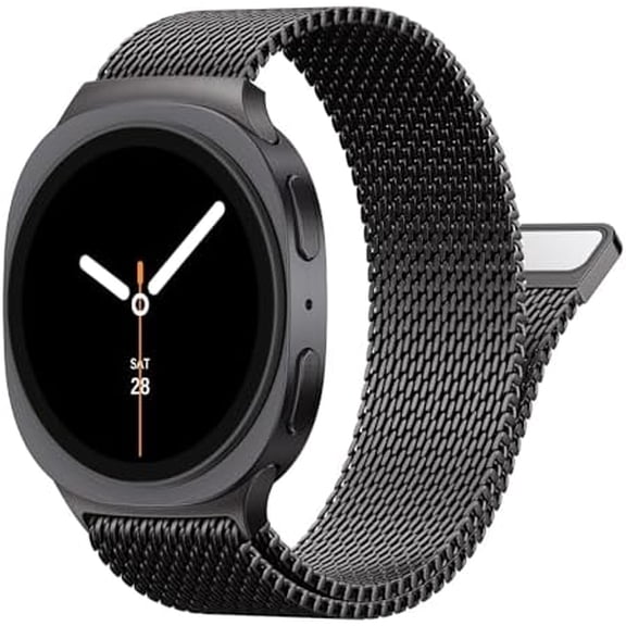 Milanese Loop Stainless Steel Metal Band for Samsung Galaxy Watch 8 9 40mm 44mm / Watch 8 Classic 46mm, Magnetic Mesh Adjustable Bracelet, Business Casual Strap for Men & Women