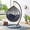 Gray Navy, variant on Modway Garner Teardrop Outdoor Patio Swing Chair with Stand in Gray/Navy
