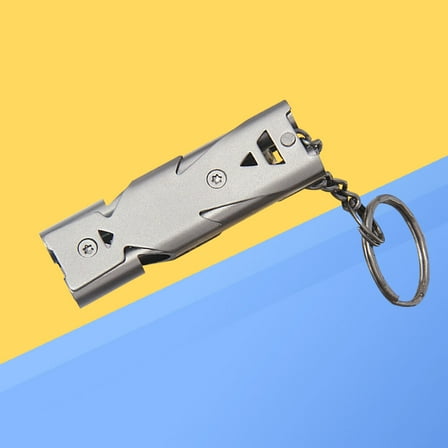 Worgeous Sport Whistle Dual Tubes Whistle Stainless Steel 1Set