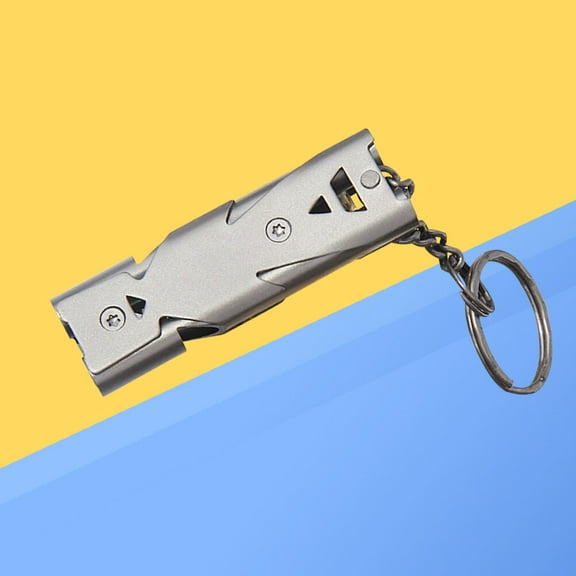 Worgeous Sport Whistle Dual Tubes Whistle Stainless Steel 1Set