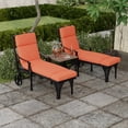 thumbnail image 2 of Jordan Manufacturing Sunbrella 72" x 22" Canvas Melon Solid Rectangular Outdoor Chaise Lounge Cushion with Ties and Hanger Loop, 2 of 13