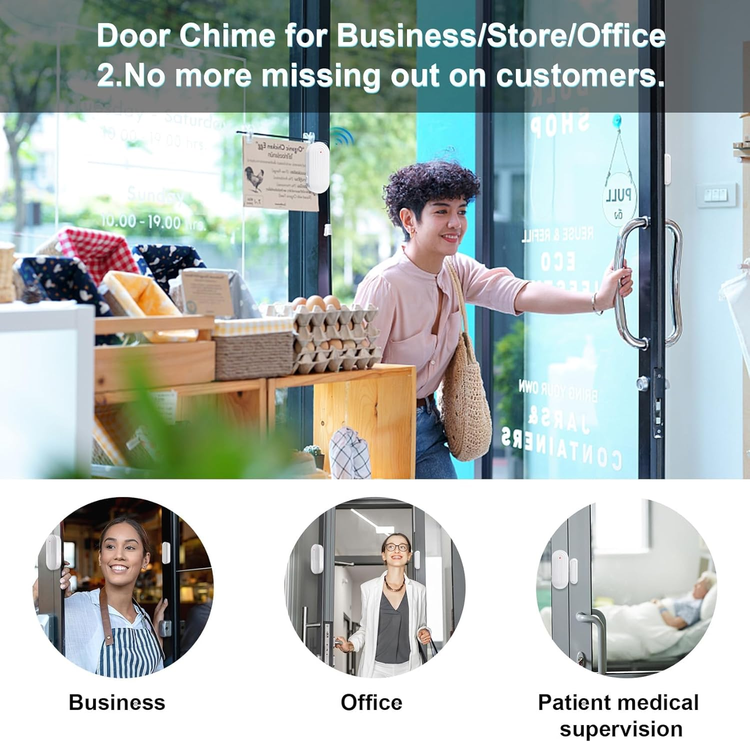 VEAT00L Doorbell Wireless , Doorbell with Chime, Front Door Doorbell