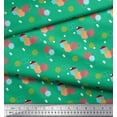 thumbnail image 3 of Soimoi Green Japan Crepe Satin Fabric Octagon Art Geometric Print Sewing Fabric Yard 42 Inch Wide, 3 of 3