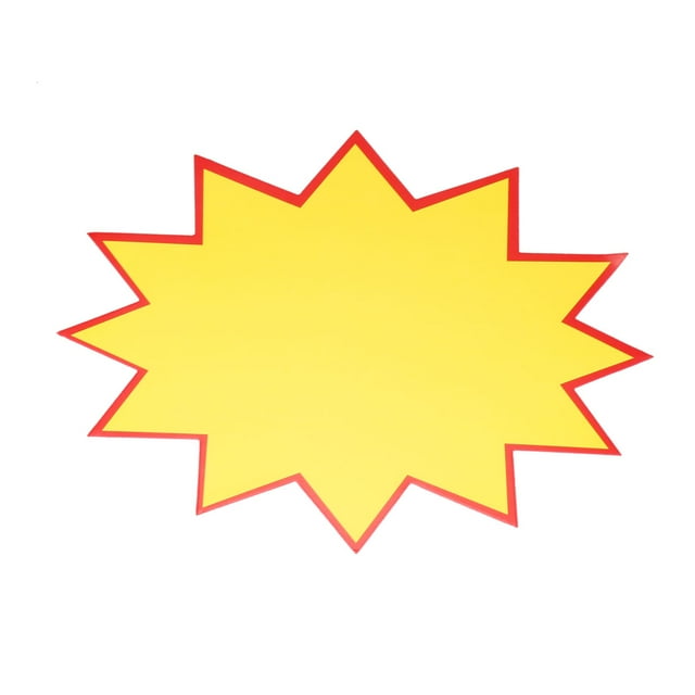 Unique Bargains 10 Pcs Étiquettes de Prix Publicitaires en Papier Jaune Rouge
