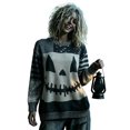 thumbnail image 2 of WEIWEN Halloween Sweatshirt for Women Oversized Cat Spooky Face Printed Long Sleeve Fall Sweaters for Women Plus Size Tops Womens Fall Fashion Clothing Light Gray, XXL, 2 of 6