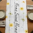thumbnail image 5 of Table Runners 108 Inches Long Dress Scarves, Sunflowers Dog Farmhouse Coffee/Dining/Kitchen Table Runner for Living Room, Spring Watercolor Floral Stars Wood Grain 13x108 Inch, 5 of 9