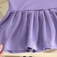thumbnail image 5 of HAOTAGS Girls Polo Dresses Size 10-12,Sleeveless Notched Collar Solid Color Summer Dress for Toddler to Teen Purple, 5 of 6